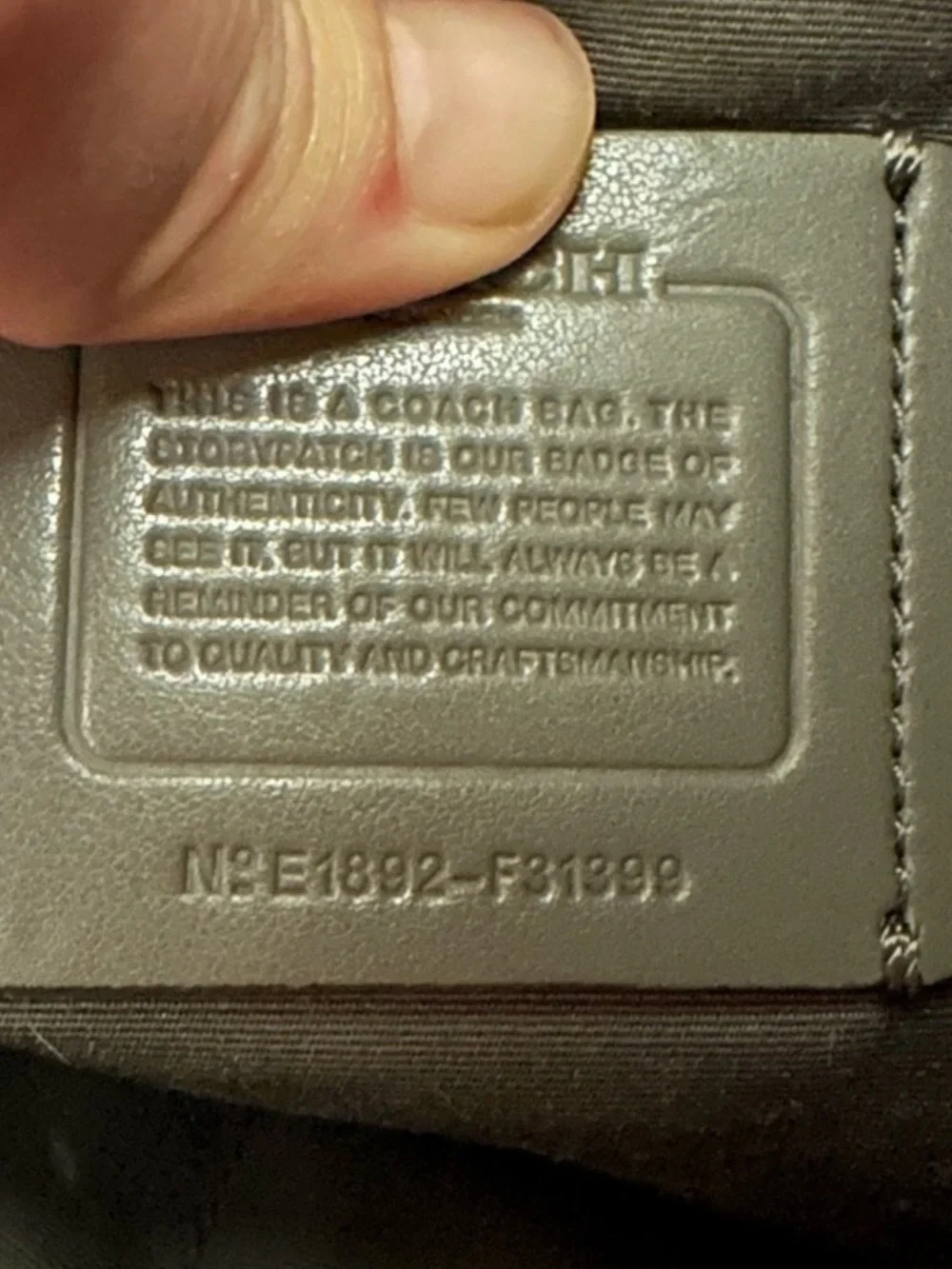 Coach Gray Leather Shoulder Bag